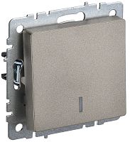 Выключатель с подсветкой без рамки IEK Brite ВС10-1-1-БрШ 1-кл. шампань картинка